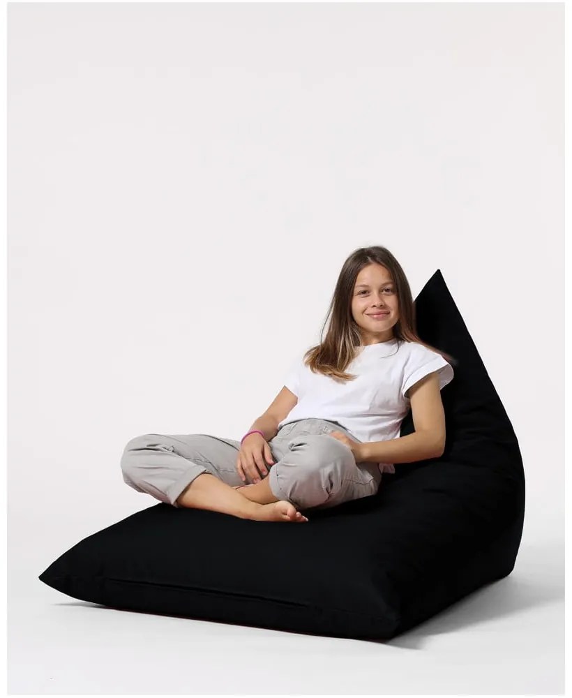 Черен градински пуф за сядане Pyramid – Floriane Garden