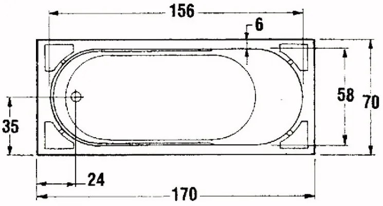 Вана Sanitec Gloria 170