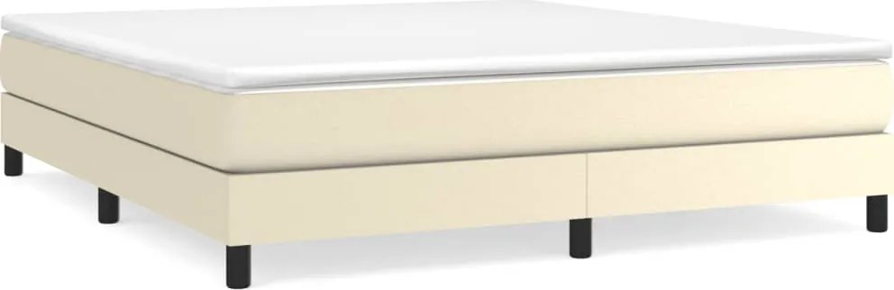 3120714 vidaXL Рамка за легло с пружини кремава 180x200 см изкуствена кожа