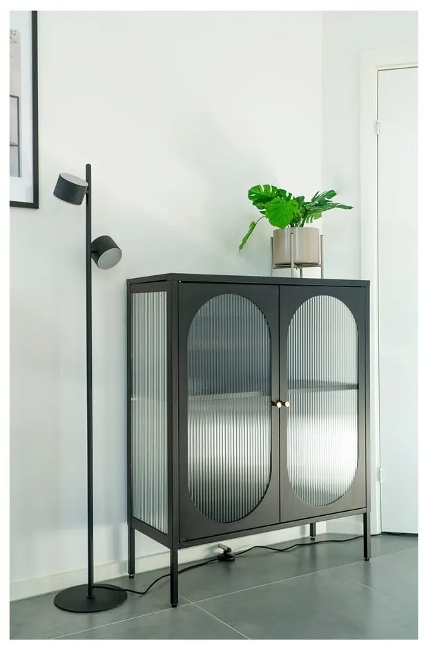 Черна метална витрина 90x110 cm Adelaide - House Nordic