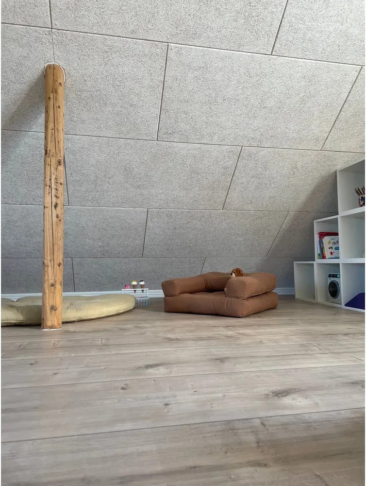 Детски сгъваем фотьойл с табуретка Dark Grey Mini Cube - Karup Design