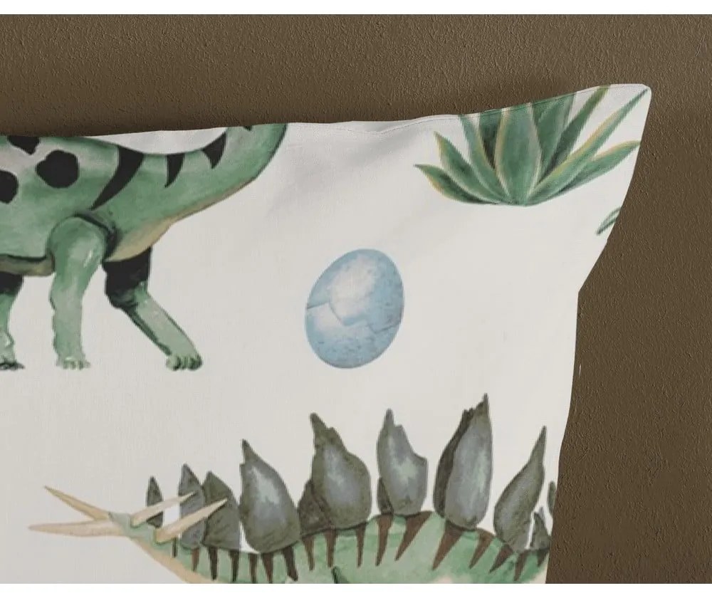 Зелено-бежово единично памучно детско спално бельо 140x200 cm Gabi – Good Morning