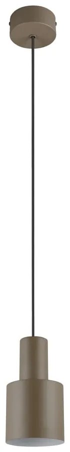 Тъмнокафяво висящо осветително тяло с метален абажур ø 12 cm Agudo – Trio