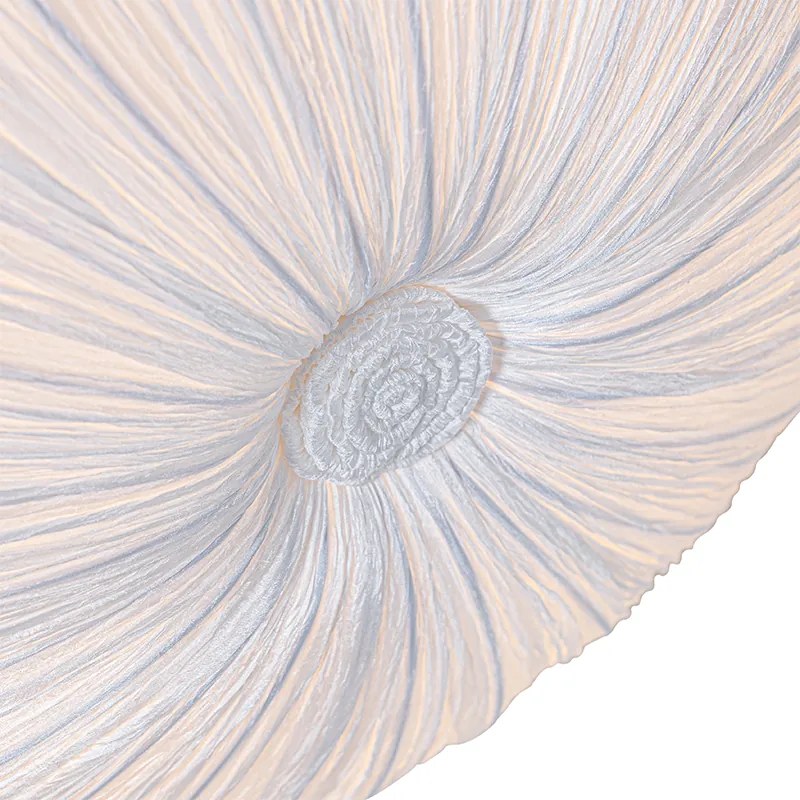 Дизайнерски таванна лампа бяла коприна 60 см 5-светлина - Plu