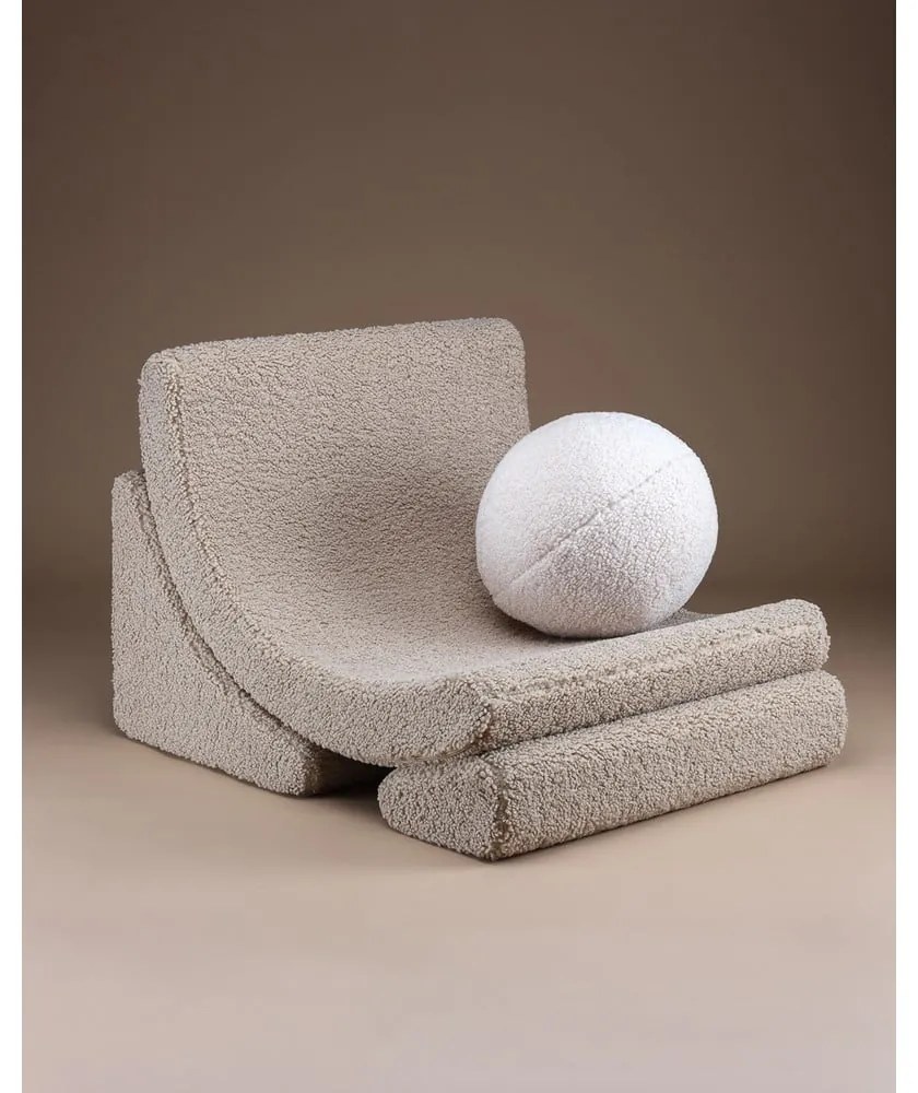 Светлокафяв детски стол от букле Moon – Wigiwama