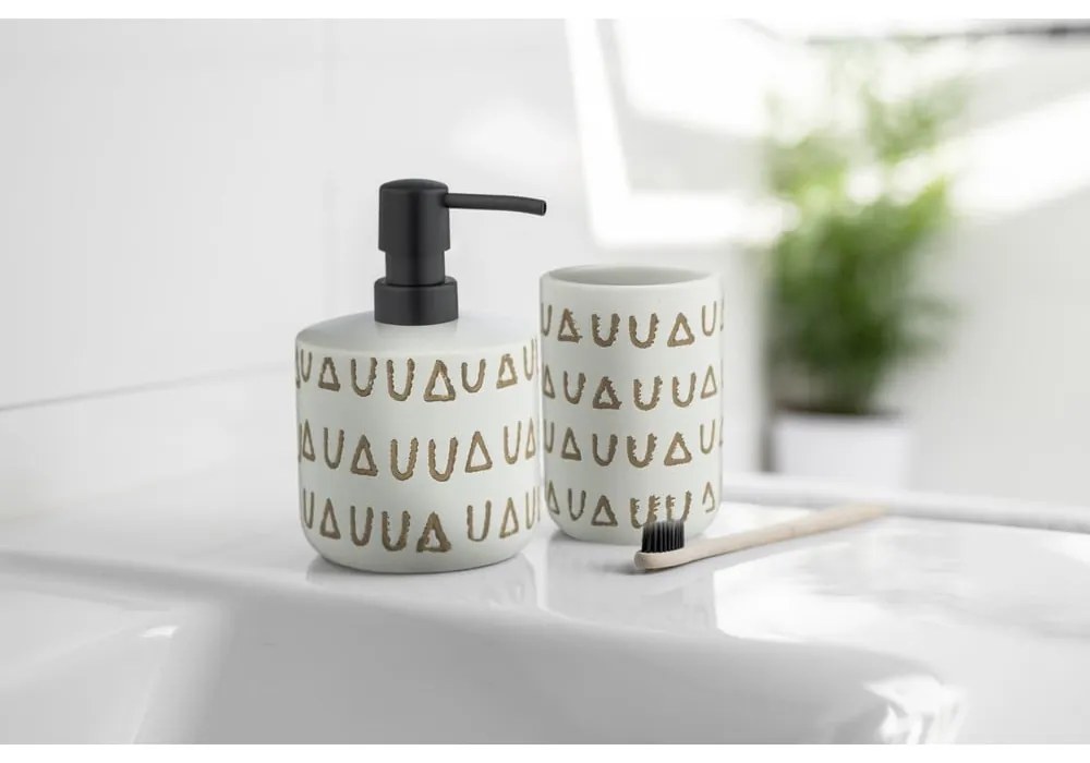 Бежова керамична чаша за четки за зъби Avila - Wenko