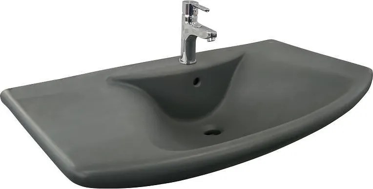 Умивалник Sidney графитен цвят за монтаж върху плот