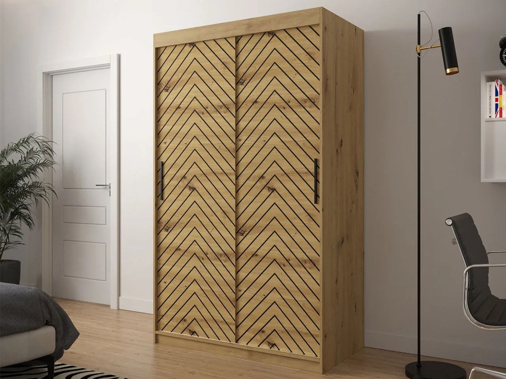 Плъзгащ се гардероб Jodelka-Artisan-Mauro-Дължина: 120 cm