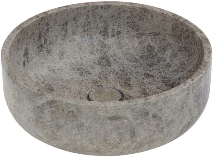 Мраморен умивалник Thalo Fossil I-Тъмно сиво
