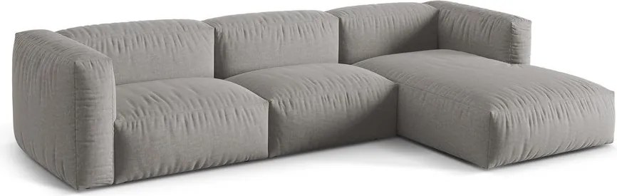 Светлосив модулен ъглов диван (десен ъгъл) Martina – Micadoni Home