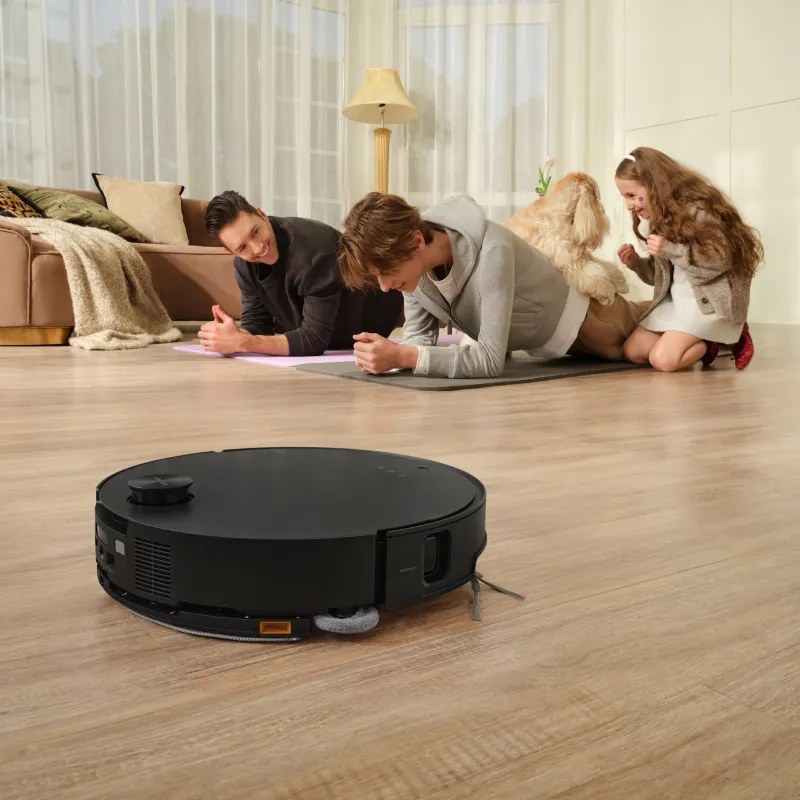 Прахосмукачка робот с AI Roborock Saros 10R, 65W, 22000 Pa, 270 мл, SMART, Сухо и мокро почистване, LiDAR, StarSight, 180 мин автономност, Черен