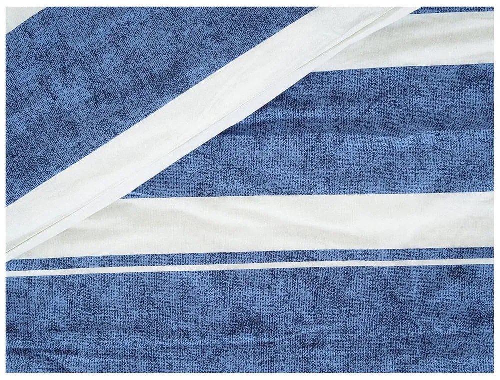 Синьо единично крепирано спално бельо 140x200 cm Blue Line – B.E.S.
