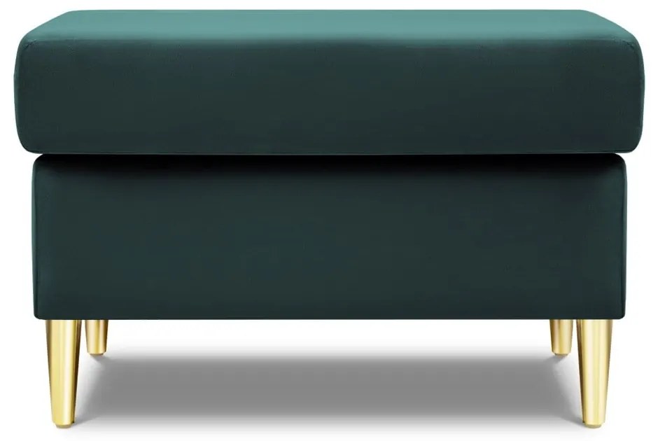 Кадифена табуретка в петролен цвят Kyoto – Cosmopolitan Design