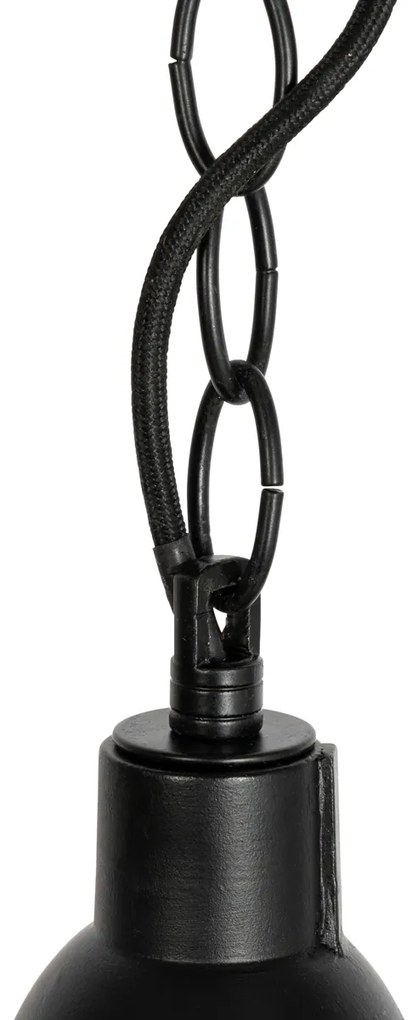 Комплект от 3 индустриални висящи лампи черни - Cabin