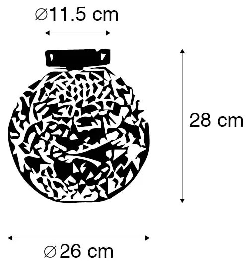Арт Деко Плафон Златен с Черно - Maro