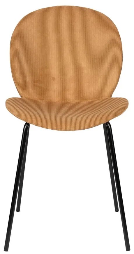 Жълти трапезни столове в цвят охра в комплект от 2 броя Bonnet - Zuiver