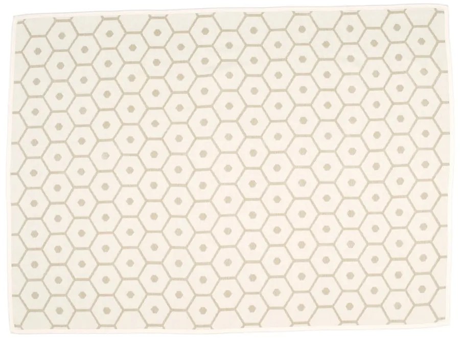 Кремаво одеяло със смес от вълна 140x180 cm Honey Sand – Pappelina