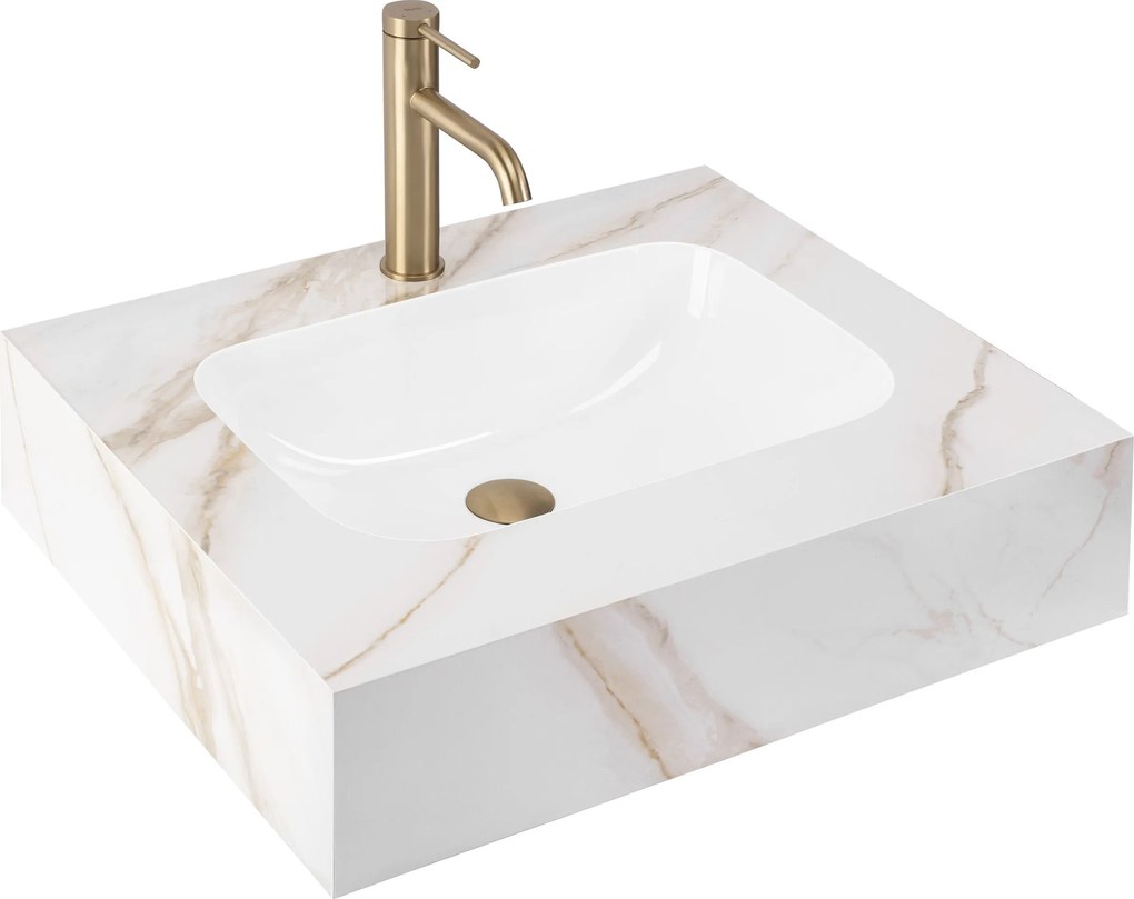 Стенна мивка REA Aresa Grey Gold 60