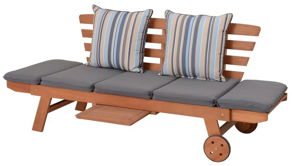 Кафява градинска пейка от масивно дърво Rincon – Garden Pleasure