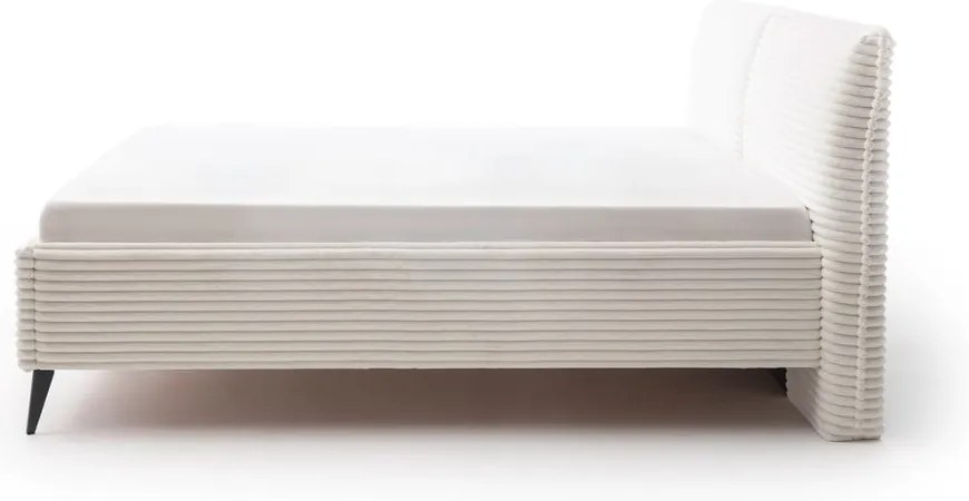 Бежово двойно легло 180x200 cm тапицирано без ламелно дъно Matera – Meise Möbel