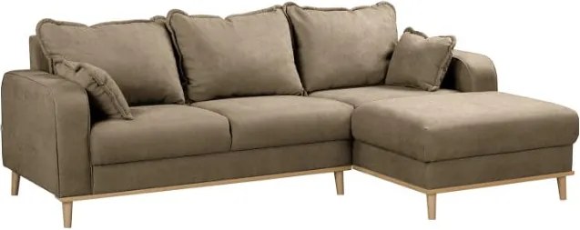 Светлокафяв ъглов диван (десен ъгъл) Beata - Ropez