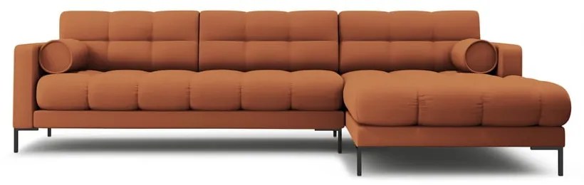 Ъглов диван в тухлен цвят (десен ъгъл) Bali – Cosmopolitan Design