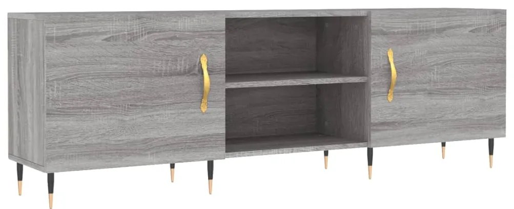 829082 vidaXL ТВ шкаф, сив сонома, 150x30x50 см, инженерно дърво