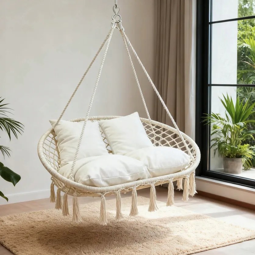 Висящ стол, щъркелово гнездо за 2 души - 320 кг tmavá sivá