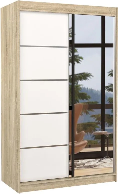 Гардероб Etienne 120 плъзгащ се-Drus-Leuko