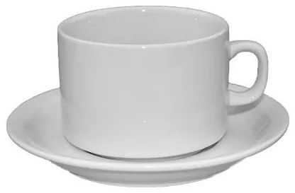 Horecano - Порцеланова чаша за кафе с чинийка 90мл BASICS-(BN-014)