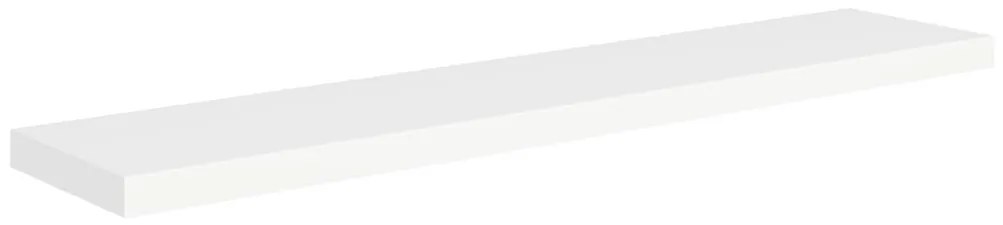 Окачени стенни рафтове, 4 бр, бели, 120x23,5x3,8 см, МДФ