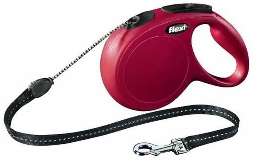 Кучешка Каишка Flexi New Classic 8 m Червен Размер М