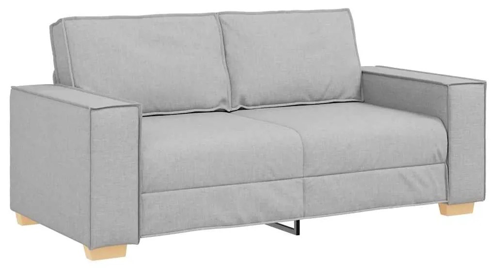 4104988 vidaXL Двуместен диван, облачно сив, 140 см, плат