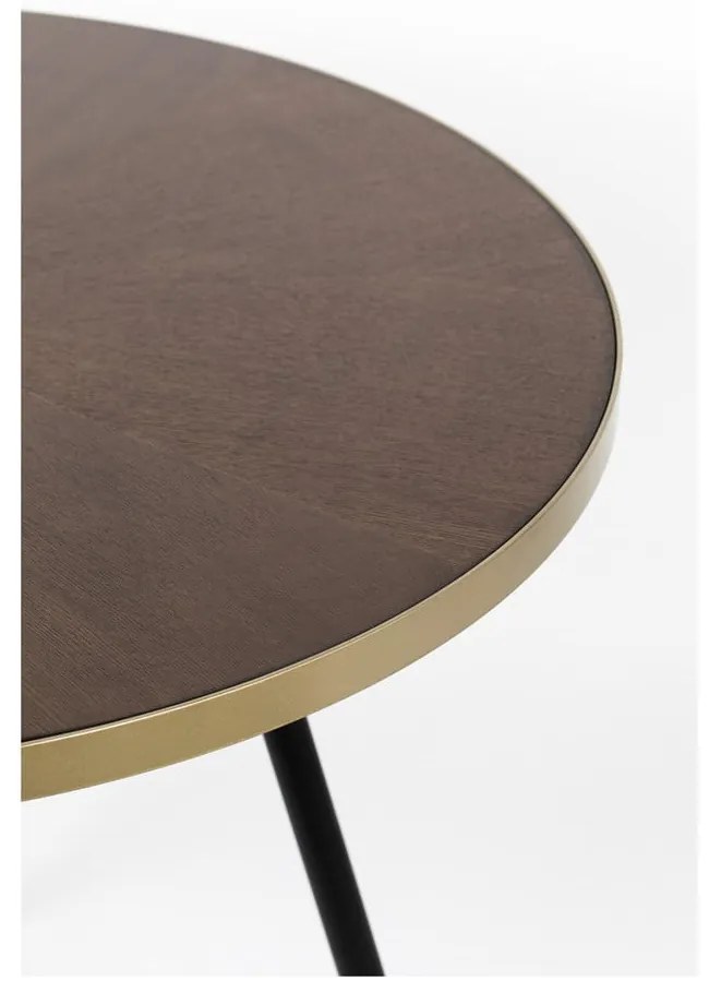 Кръгла маса за хранене с плот от орех ø 91 cm Denise - White Label