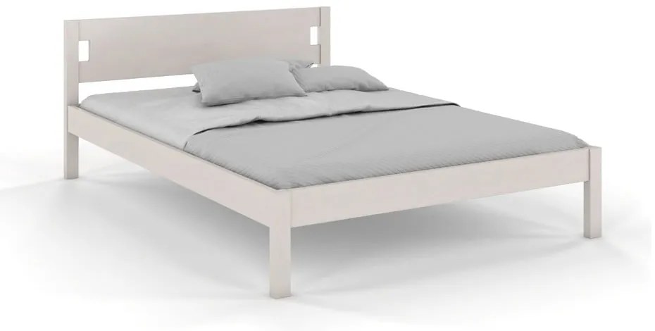 Двойно легло от борова дървесина 180x200 см в бял цвят Laxbaken - Skandica