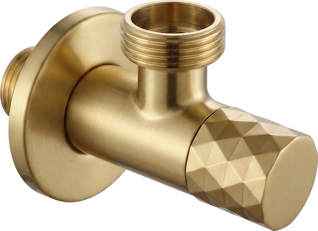 Ъглов вентил Diamond 03 1/2" x 3/4" Brush Gold