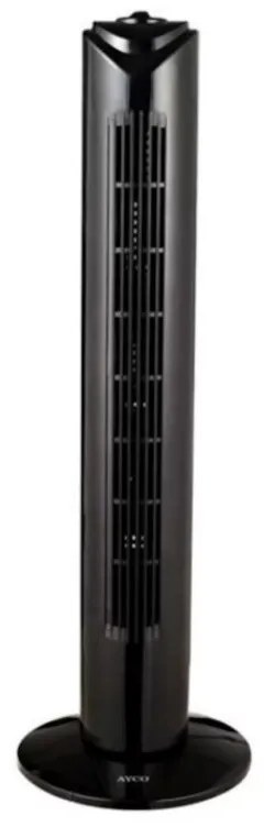 Разопакован: Вентилатор кула Ayco ATF-29, 45W, 73.6 см, 3 степени, Осцилация, Черен