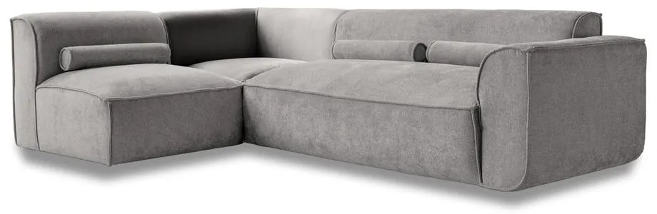 Светлосив ъглов диван (ляв ъгъл) Flex Felix – Miuform