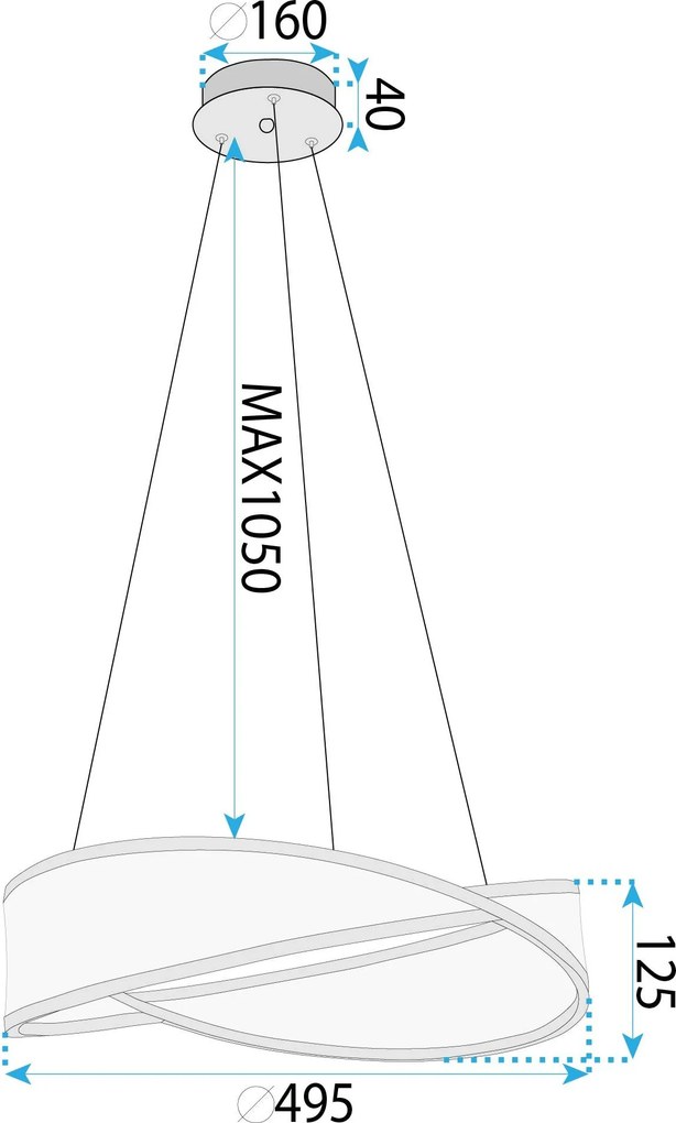 Лампа G136-CP 50cm GOLD