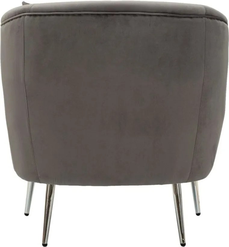 Сиво кадифено кресло Silvery – Mauro Ferretti