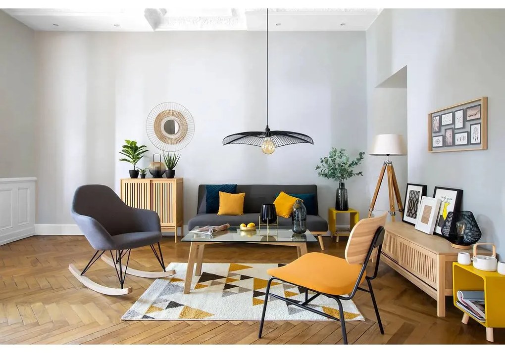 Лампион atmosphera Runo, Бамбук, 145 cm - Черен