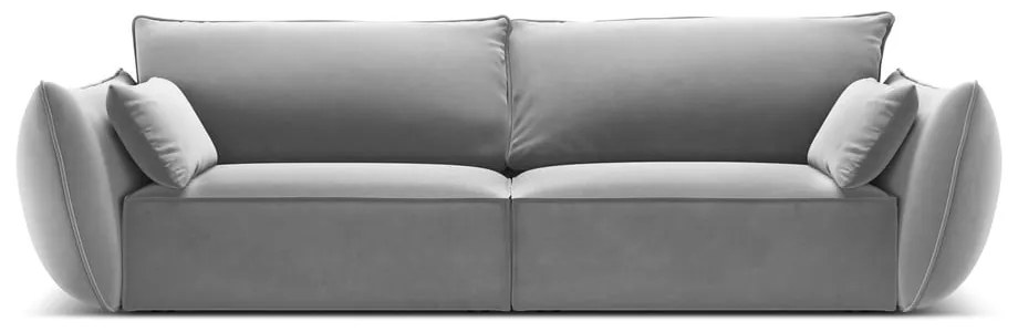 Светлосив кадифен диван 208 cm Vanda – Mazzini Sofas