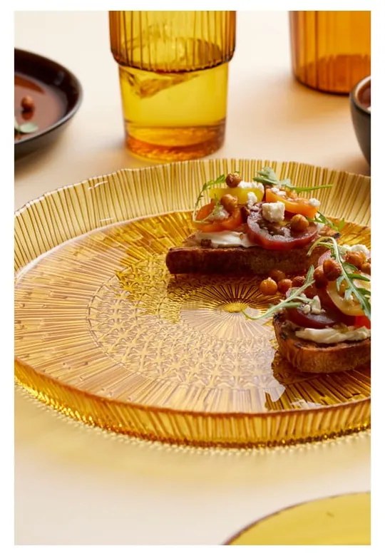 Оранжева стъклена чиния за сервиране ø 30 cm Kusintha - Bitz