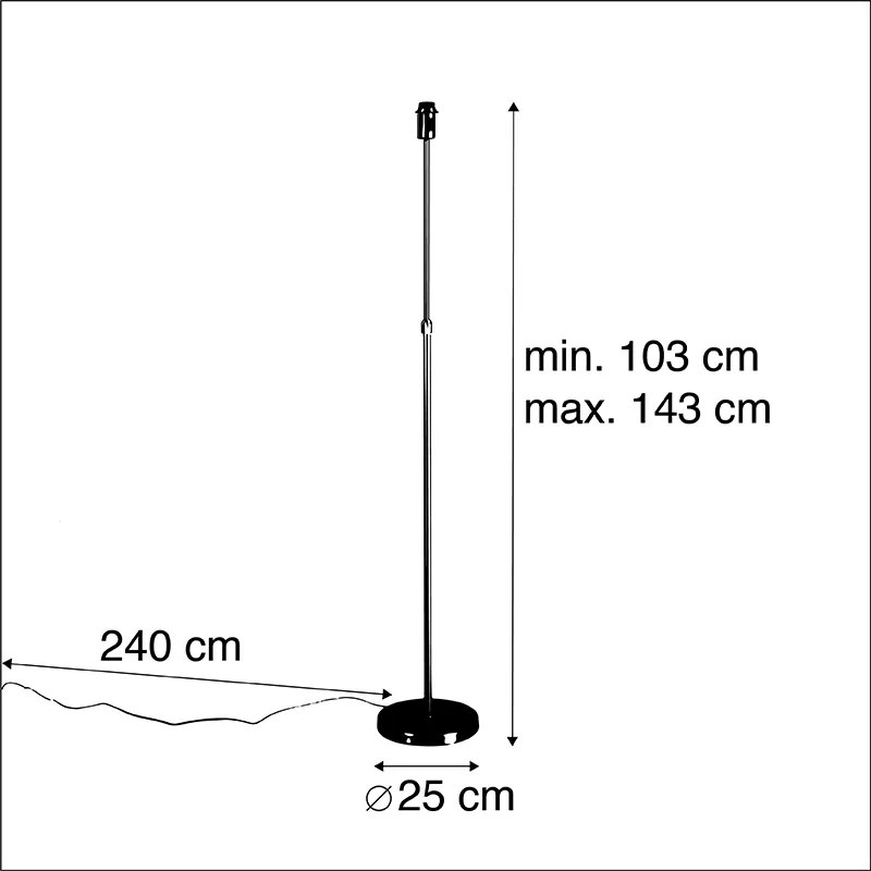 Винтидж подова лампа регулируема бронз - Parte