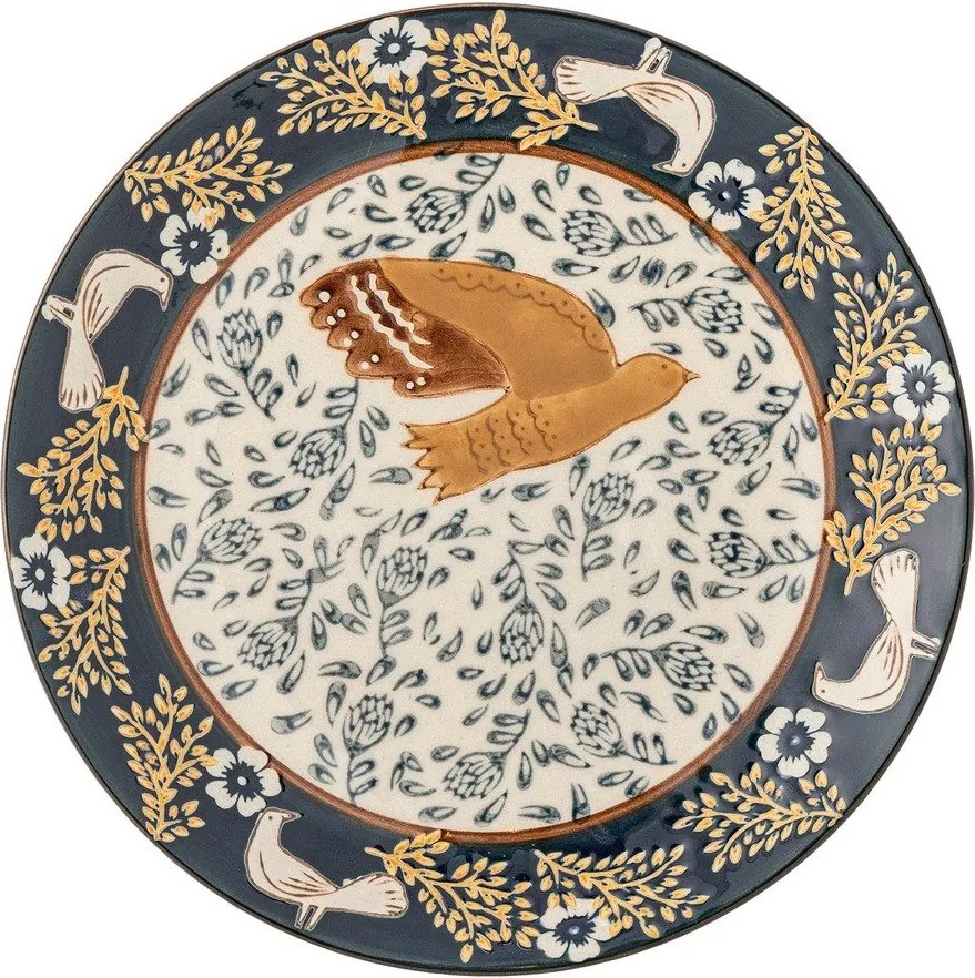 Синя десертна глинена чиния ø 16 cm Hezha – Bloomingville