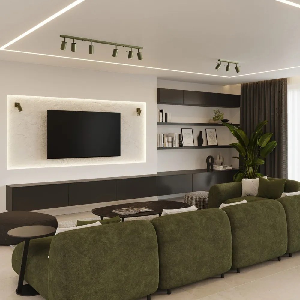 Зелен прожектор 6x30 cm Etna – Sollux