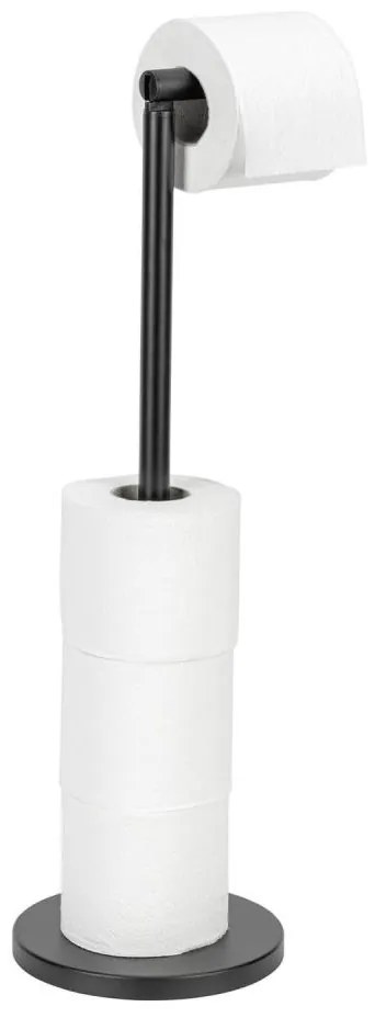 WENKO 24034100 - Държач за тоалетна хартия 21x55 см черен/сребрист