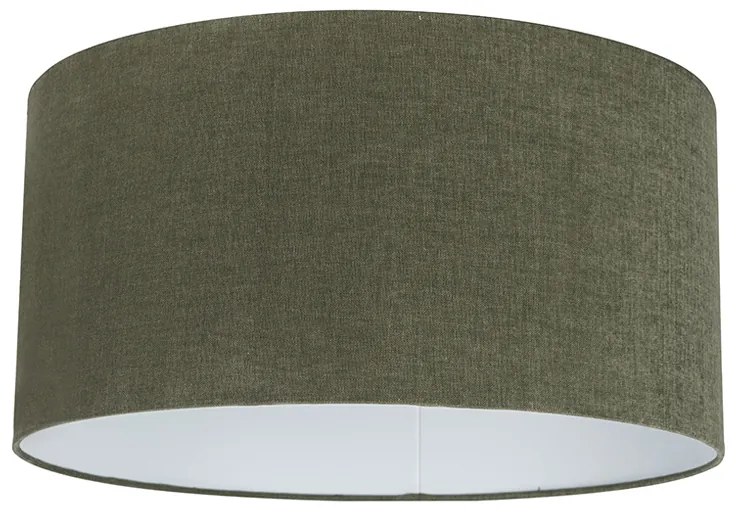 Висяща лампа бяла със зелен абажур 50 см - Combi 1