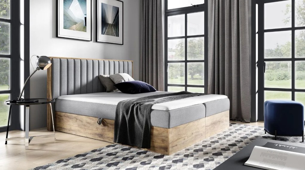 Тапицирано легло Wood 4-Gkri-140 x 200