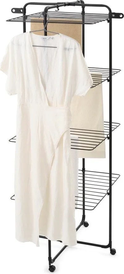 Матово черна сушилня за дрехи 30 m HangOn Tower – Brabantia